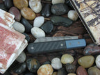 lionSteel Dom Sheepfoot Jack Blue Anodized Titanium Bolsters Carbon Fiber Handles Damasteel Super Dense Steel CK0115 image 1