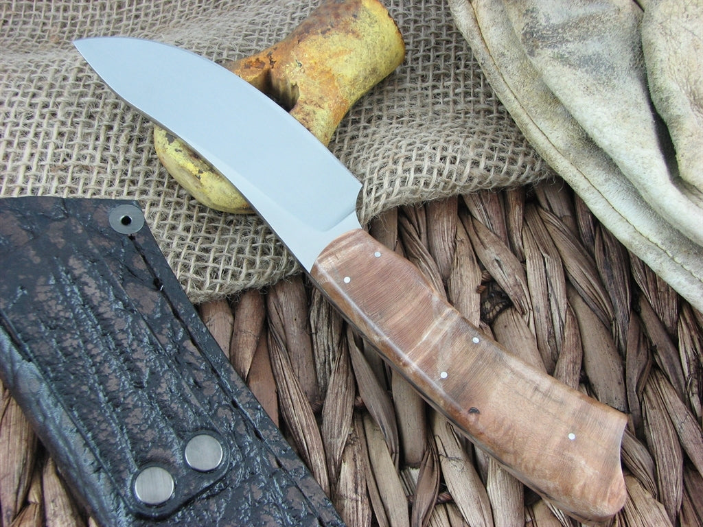 Arno Bernard Knives Springbok Grazer Maple Burl Wood Handles N690 steel image 3