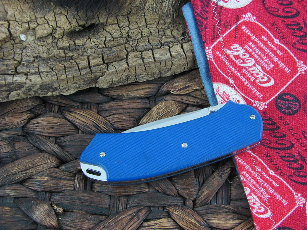 Maserin Cutlery Birdland Drop Point  Blue G10 AUS8 steel Satin 396G10B image 2