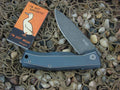 lionSteel Cutlery MYTO Framelock Blue Anodized Titanium Handles Chad Nichols Damascus Steel MT01DBL image 0