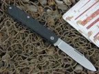 lionSteel Slim Roundhead Spear Jack Diamond Carbon Fiber Handles M390 Steel CKS0111CFD image 1