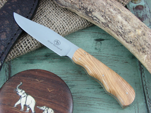 Arno Bernard Knives Vulture Scavenger Wild Olive Wood handles N690 steel 4315 image 0