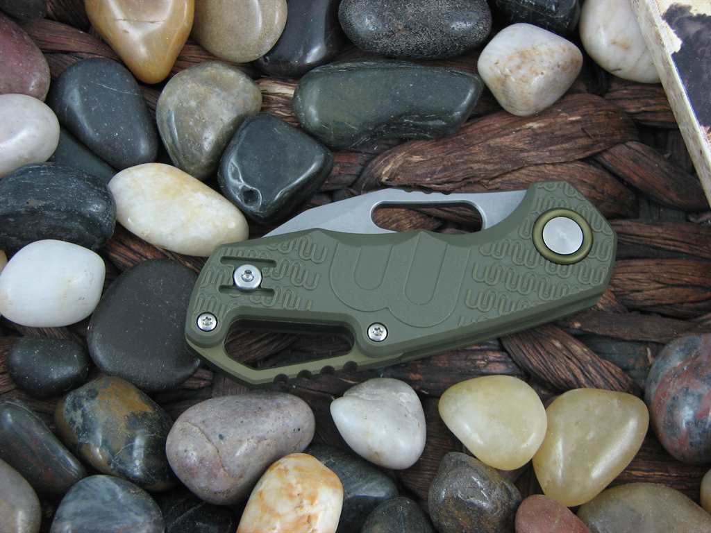 MKM Fox Voxnaes Clip Isonzo Linerlock Green FRN Slabs Stonewash N690 Steel MKFX03-3PGR image 2