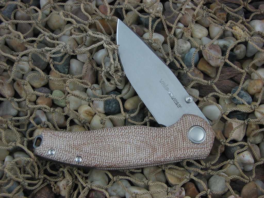 Viper Cutlery Vale Natural Canvas Micarta handles Magnacut blade steel V6006CN image 0