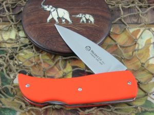Maserin Cutlery Favri Orange G10 handles N690 steel Satin finish 379G10A