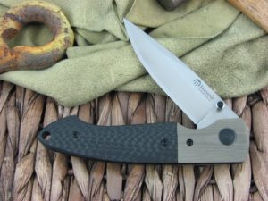 Maserin Cutlery Sport Green G10 and Carbon Fiber handles D2 steel Bead Blasted finish 46002GC