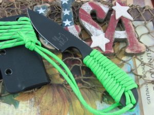White River Knife Backpacker Black IonBond Reflective Green Paracord CPM S30V WRBPRGCBI