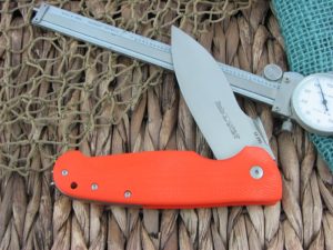 Viper Cutlery Italo Linerlock Spear Flipper Orange G10 handles M390 steel Satin 5948GO