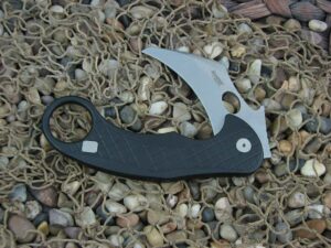 lionSteel Cutlery L.E.One Karambit with Black Anodized Aluminum handles LE1ABS